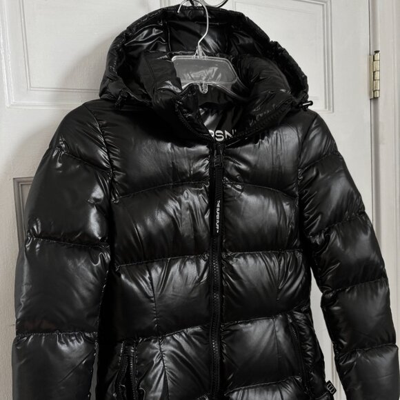 Aritzia SuperSnug Super Puff Black Puffer Coat Winter Down Jacket Hi Gloss 3XS - Picture 2 of 11